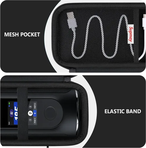 Vista 4 de Estuche rígido de transporte para Blue Tees Golf Player+ / Golf Player Pro GPS altavoz con pantalla táctil, funda de protección para reproductor