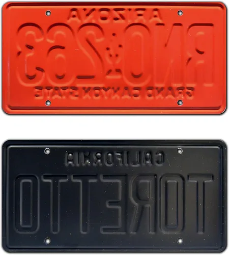Vista 2 de Fast & Furious RNO 263 + Toretto Placas de Matrícula Metálicas Estampadas