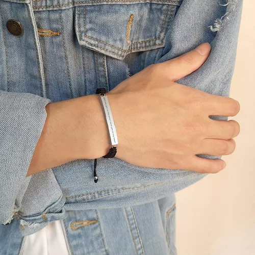 Vista 7 de Pulsera de urna personalizada para cenizas, recuerdos de joyería de cremación para mujeres y hombres, pulsera ajustable de cuerda tejida hecha a