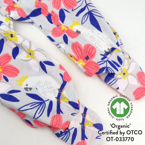 Vista 4 de HonestBaby Footed Sleep & Play Pajamas Organic Cotton for Infant Baby Girls (LEGACY)