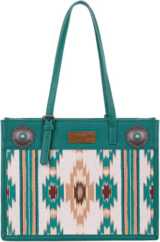Vista 11 de Montana West Wrangler Aztec - Bolso de hombro de lona con asa superior para mujer