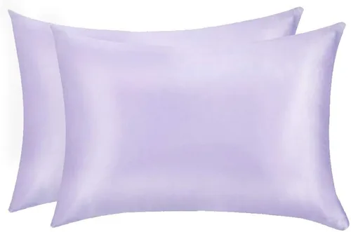 Vista 11 de Jocoku Juego de 2 fundas de almohada 100% seda de morera para cabello y piel, súper suaves y transpirables, tamaño estándar de seda natural Gris