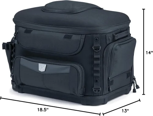 Vista 15 de Kuryakyn 5288 Grand Pet Palace: Transportador portátil resistente al clima para mascotas de motocicleta/gato/perro para portaequipajes o asiento
