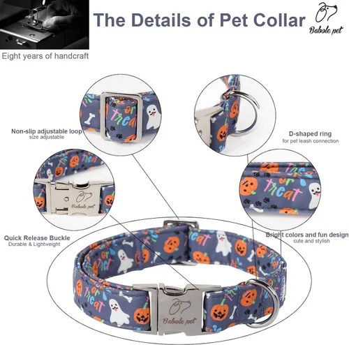 Vista 432 de Collar para perros del 4 de julio, collares patrióticos azules para cachorros y perros pequeños, ligero y ajustable 1776 collares para cachorros