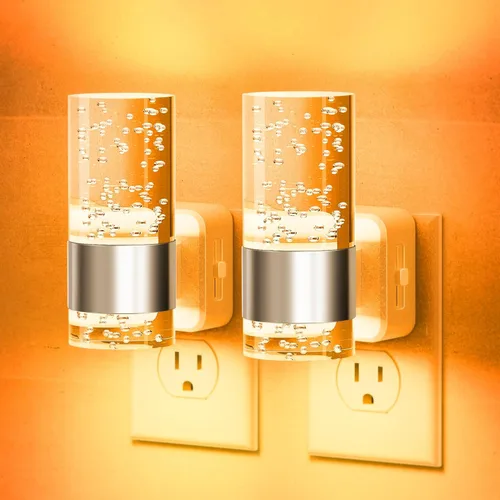 Vista 21 de JandCase Luz nocturna, luces nocturnas automáticas enchufables a la pared, luz nocturna LED regulable con brillo ajustable, luces nocturnas