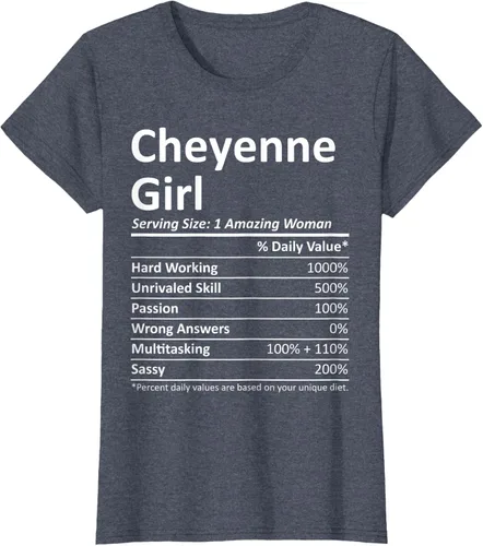 Vista 13 de CHEYENNE GIRL WY WYOMING - Camiseta divertida de regalo de City Home Roots USA, Negro, S