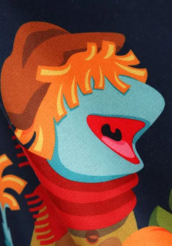 Vista 8 de FUN.COM Suéter feo de Navidad sublimado Fraggle Rock para adultos