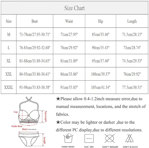 Vista 7 de Swimsuit Women, Women Bikini Women's 2 Piece Swimsuits Swim Suit Woman Women's Split Halter Print Swimming Costume Without Steel Support and Bra