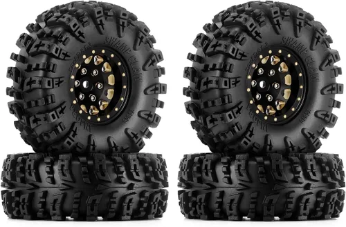 Vista 7 de INJORA 1.3 Neumáticos S5 Swamp Claw para Terreno Barrento 70 x 27 mm para Vehículo de Control Remoto Crawler 1/18 1/24 (Negro 2)