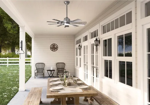 Vista 5 de Hunter Fan Company 50730 Crescent Falls Ventilador de techo, 44, galvanizado
