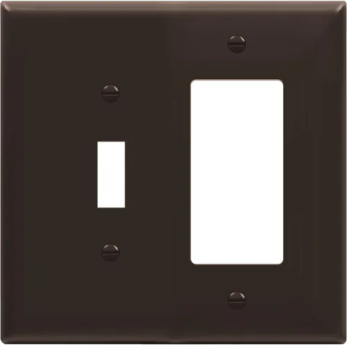 Vista 38 de ENERLITES - Placa de pared combinada para interruptor de palanca y enchufe decorativo, cubierta de acero inoxidable 201, resistente a la corrosión