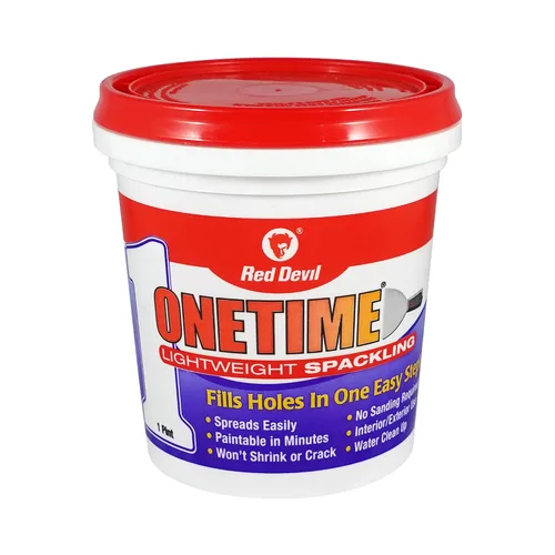 Vista 18 de Red Devil 0541 ONETIME Spackle ligero para reparación de paredes, masilla para agujeros en paneles de yeso, 1 galón, blanco, fabricado en EE. UU
