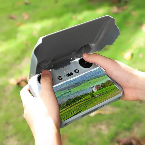 Vista 2 de Funda protectora de control remoto piel parasol 2 en 1 para DJI RC Mini 3 Pro accesorio de control remoto gris