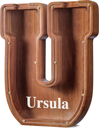 Vista 77 de SummiDate Alcancía de madera de letra para niños y niñas, Alfabeto, personalizada, regalo de cumpleaños y pascua para niños (A)