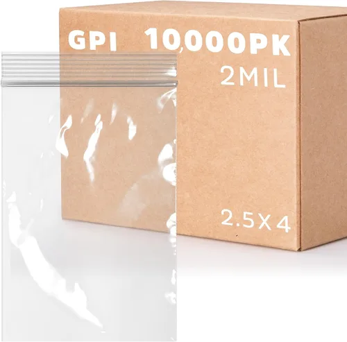 Vista 30 de GPI - Paquete de 100 bolsas de plástico transparente con cremallera de 1 x 1 pulgada de grosor, bolsas de plástico transparente con cierre
