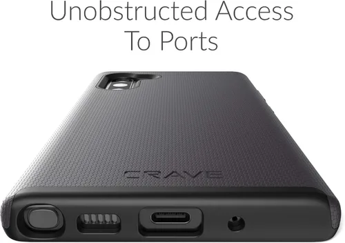 Vista 7 de Crave Para Galaxy Note 10 Caso, Funda De Doble Capa De Protección A Prueba De Golpes Para Samsung Galaxy Note 10 (6.3 Pulgadas) - Negro