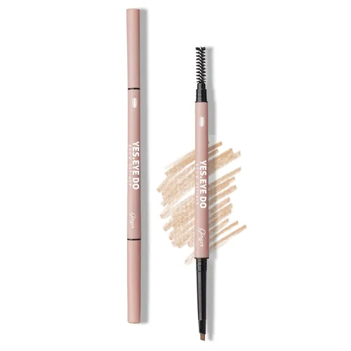 Vista 13 de Auburn - Lápiz de cejas con cepillo, lápiz de cejas rojo para mujer, ultra preciso, lápiz de cejas Aubrun impermeable, crea cejas tupidas esponjosas