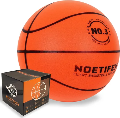 Vista 20 de Balón de baloncesto silencioso con peso de 580g mejorado, balón de entrenamiento interior de alta densidad y silencioso con caja de regalo