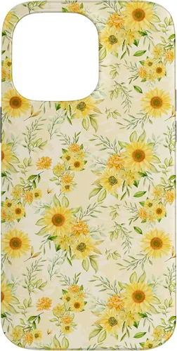 Vista 21 de Cute Sunflower Pattern Yellow Pastel Flower Case for iPhone 16