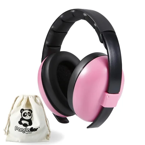 Vista 9 de PandaEar Auriculares con cancelación de ruido para bebés de 0 a 3 años Orejeras de protección auditiva para bebés, color azul
