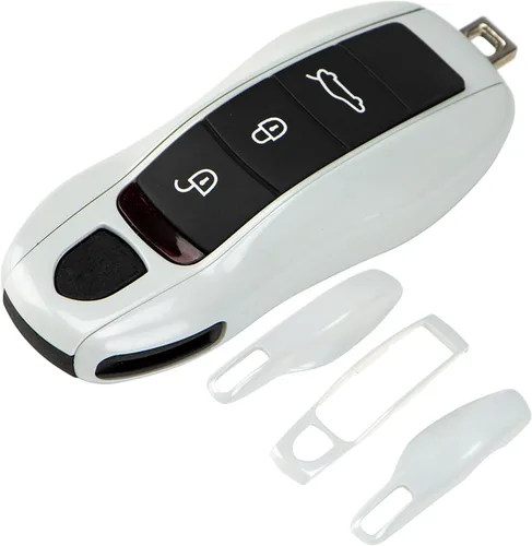 Vista 18 de AeroBon Funda pintada de 3 piezas para llavero compatible con reemplazo de carcasa de llave Porsche (MK1, gris ágata) Also fits 911 718 Boxster