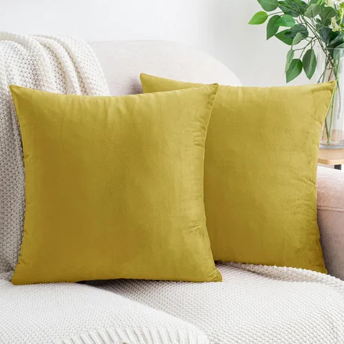 Vista 34 de HWY 50 fundas de almohada decorativas de terciopelo sólido para sofá, sala de estar., Terciopelo, gris, 20x20 pulgadas