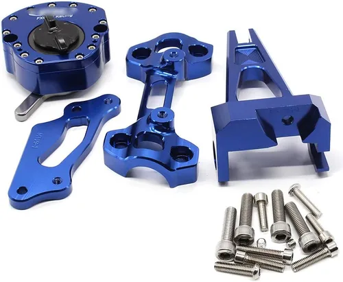Vista 3 de Asiento estabilizador de dirección CNC ajustable para motocicleta con kit de soporte de montaje, juego completo compatible con MT-09 FZ-09 MT09 FZ09