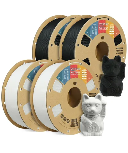 Vista 17 de OVERTURE - Filamento de fibra de carbono PLA para impresora 3D de 1.75 mm, carrete de cartón PLA de 2.2 libras, precisión dimensional +/- 0.02 mm