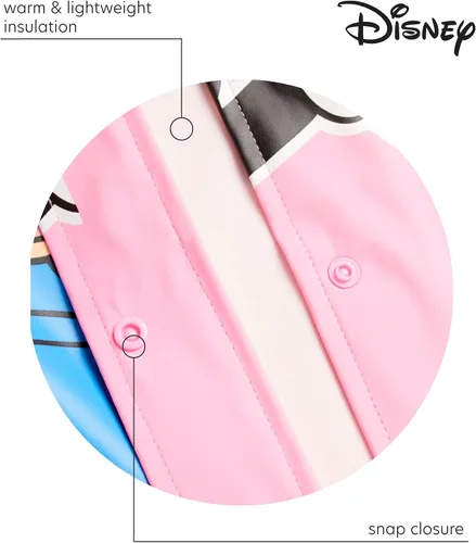 Vista 4 de Disney Girls' Rain Jacket - Slicker Shell Raincoat Minnie Mouse, Frozen Elsa, Anna (2T-7)