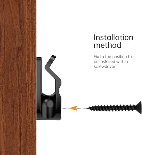 Vista 3 de GEZIDEA Ganchos para colgar luces de cadena, ganchos de rosca para colgar luces de Navidad, clips de luz LED de hadas, negro, paquete de 50