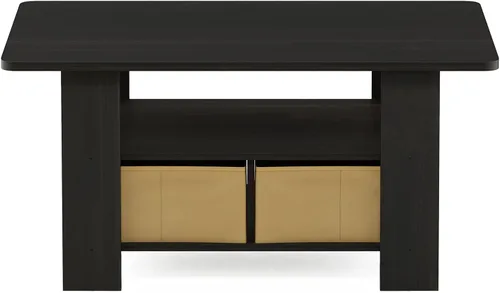 Vista 8 de Furinno 11158DBR/BK - Mesa de centro con almacenaje Espresso/Marrón