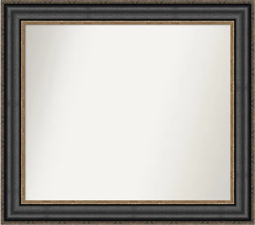 Vista 617 de Amanti Art Espejo personalizado, espejo de baño negro puente, espejo de pared o espejo de tocador de baño sobre el fregadero (26 x 26 pulgadas)