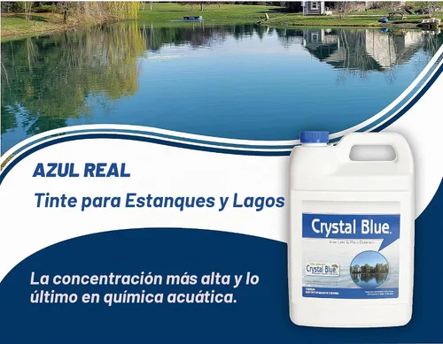 Vista 2 de Sanco Crystal Blue tratamientos para coloración de agua de estanque., Azul Royal