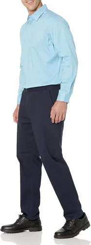 Vista 7 de Tienda Essentials - Camisa de vestir de manga larga para hombre, de ajuste entallado, elástica y resistente a las arrugas