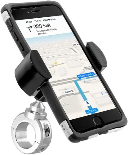 Vista 3 de ARKON Mounts RVMC2C RoadVise - Soporte de teléfono para motocicleta para iPhone 12 11 Galaxy Note 20 10 S20 S10 Retail Chrome