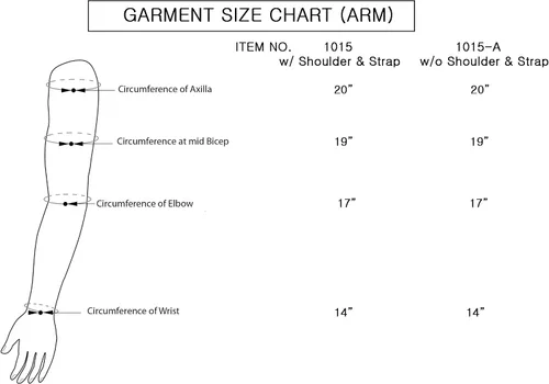 Vista 2 de Sistema de compresión calibrado conjunto completo ARM Garment W/O Shoulder