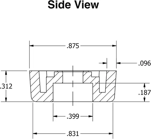 Vista 2 de 4 patas de goma redondas medianas transparentes – 0.312 pulgadas de alto x 0.875 de profundidad – fabricadas en Estados Unidos – Sin marcas. Seguro
