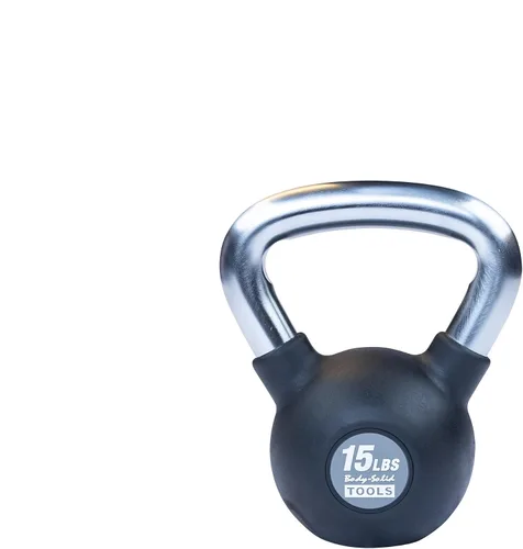Vista 6 de Body-Solid Tools (KBZ) - Pesas rusas de hierro fundido con revestimiento de goma y mango antideslizante, pesas rusas para entrenamiento de fuerza