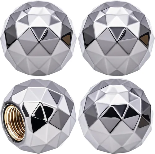 Vista 52 de 4 piezas de tapas de válvula de neumático estilo Cobra, forma de cabeza de serpiente, tapas universales de válvula de neumático con núcleo de cobre