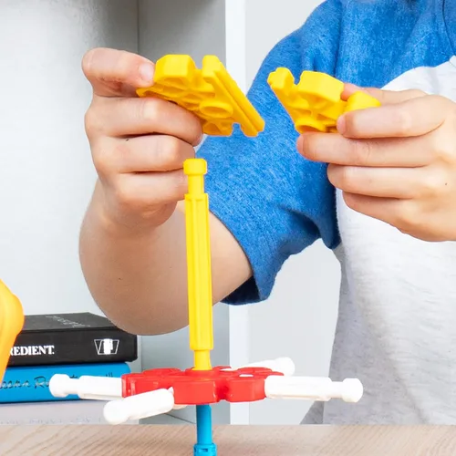 Vista 5 de KID K'NEX - Juego de constructores en ciernes, 100 piezas, construcción STEM preescolar, juego de construcción para niños, juego creativo