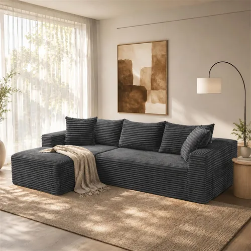 Vista 12 de Sofá modular de nube seccional de 108 pulgadas para sala de estar, asiento profundo en forma de L, sofá sin hueso con diván de gran tamaño, cómodo