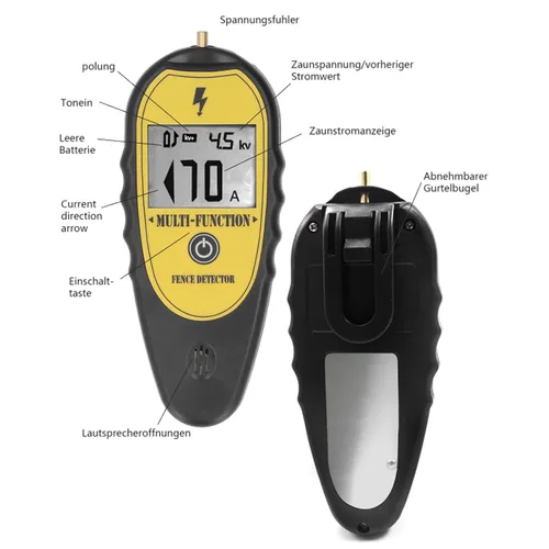 Vista 6 de Probador de valla digital de 15 KV, probador de valla eléctrica, voltímetro de valla, probador de voltaje con pantalla LCD, buscador de fallas