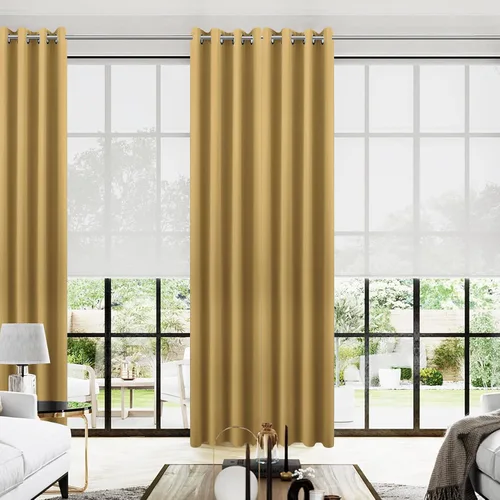 Vista 122 de KOUFALL Cortinas de Baño Aqua para Ventana, Juego de 2 Paneles Decoración Costera Cortinas Cortas Opacas para Ventana Pequeña de Cocina Puerta