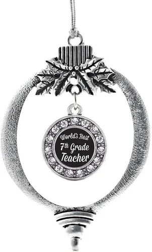 Vista 221 de Inspired Silver - Adorno de cromosoma 21 con dije de círculo de plata con joyas de circonita cúbica