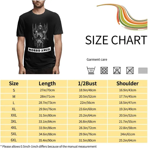 Vista 7 de Morbid Angel T Shirt Men's Summer Round Neck Trend Fashion Short Sleeve T Shirt Sports Fitness Cotton Shirt Tops