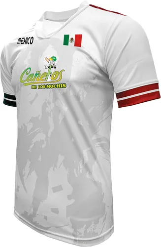 Vista 2 de Jersey México Cañeros de Los Mochis 100 Poliéster BlancoGris_Hecho en México