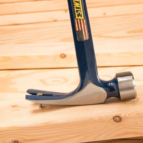 Vista 5 de ESTWING BIG BLUE Martillo de Carpintería - 25 oz Garra Recta Rasgadora con Construcción de Acero Forjado y Empuñadura de Reducción de Vibraciones