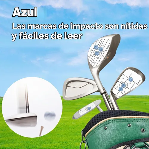 Vista 4 de Seticek Juego de 300 cintas de impacto de golf, análisis de consistencia y puntos dulces autodidactas, calcomanías de impacto para palos de golf
