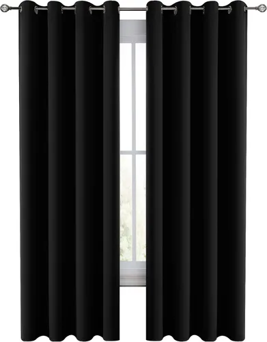 Vista 28 de LUX Décor - Juego de 2 paneles de cortinas opacas de alta calidad de 63 pulgadas de largo, cortinas de oscurecimiento de habitación con aislamiento