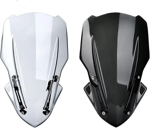 Vista 7 de GLoyer Motorcycle Windshield Compatible with Kawasaki Z900 2017-2018 2019 Motorcycle Motorbike ABS Wind Deflectors Windshield Windscreen with Black